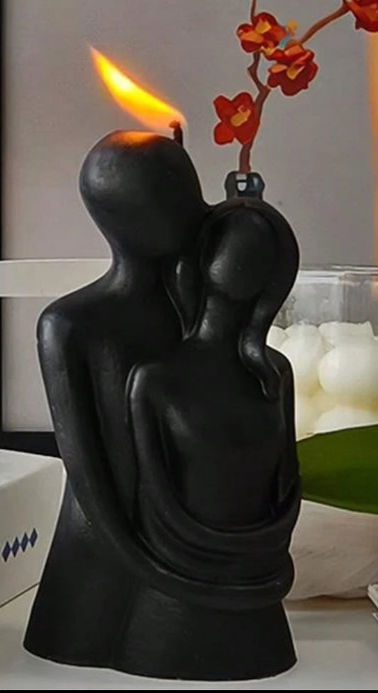 Couple Cuddling Candle