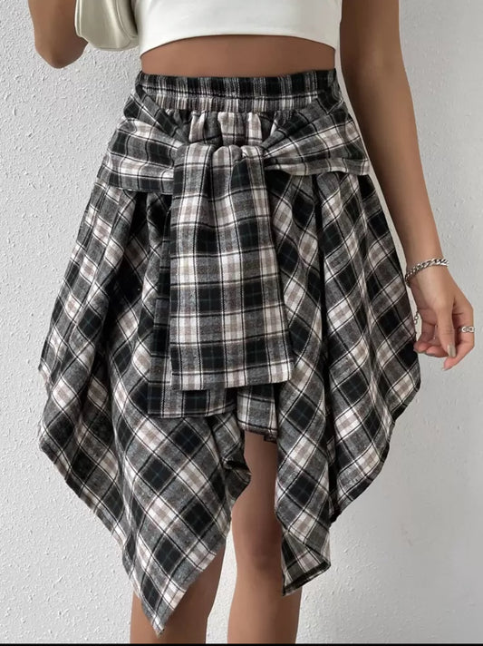 Tie Knot Front Skirt