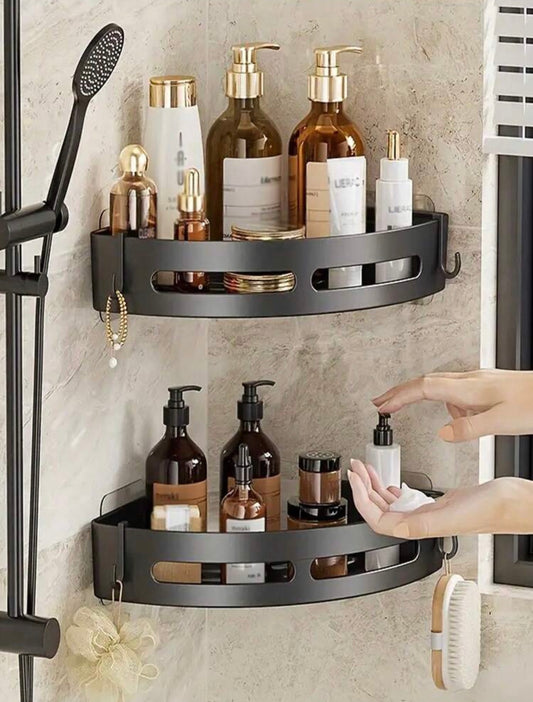 Matte Black Corner Shower Caddy