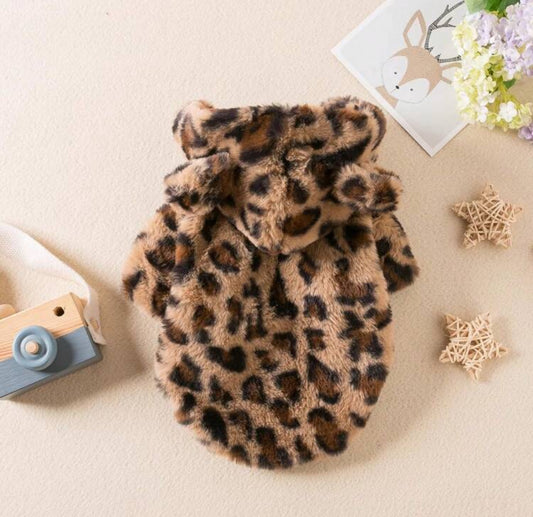 Leopard Print Dog Coat