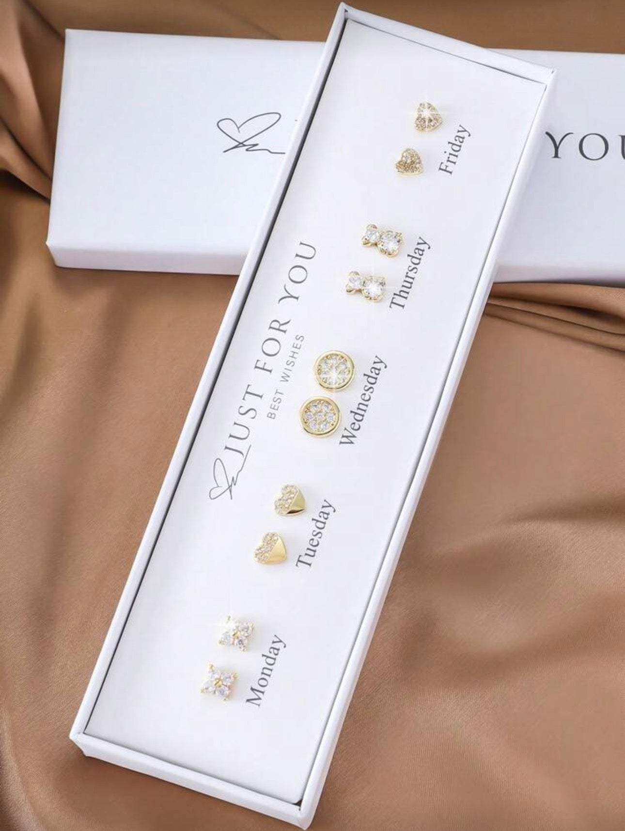 5 Pairs Cubic Zirconia Earrings