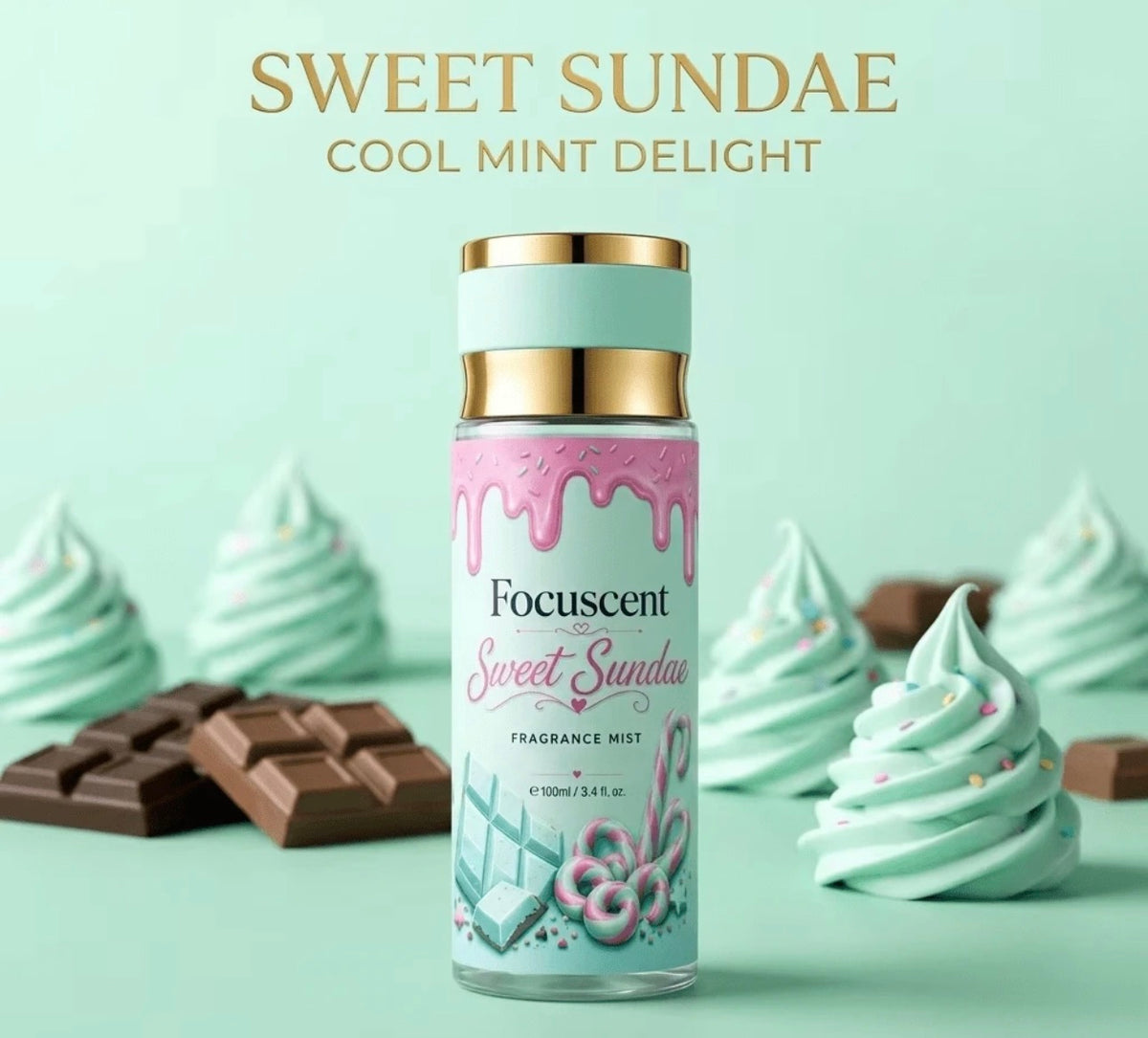 Focuscent Dessert-Inspired Body Mist & Fragrance Spray