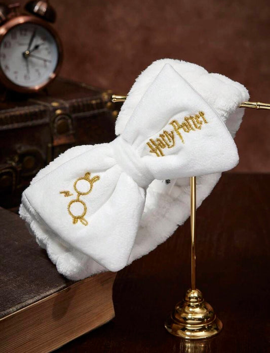 HP Embroidered Bow Spa & Skincare Headband