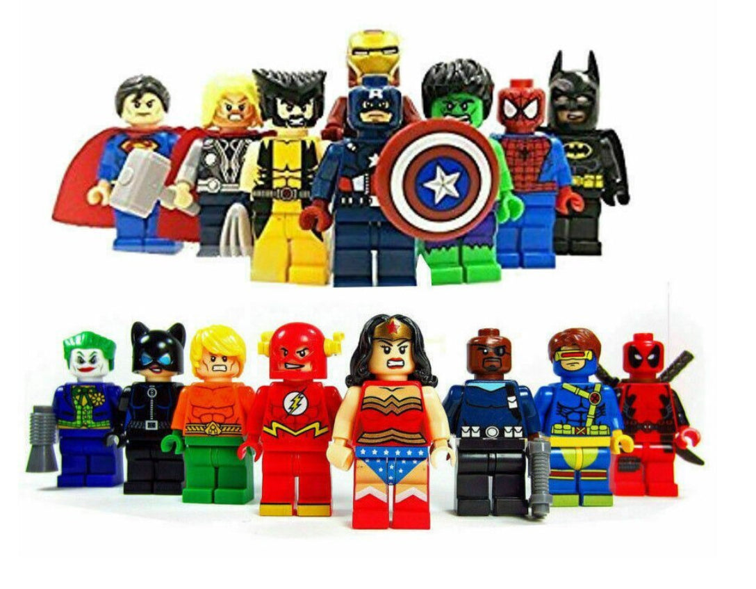 16Pcs Marvel Avengers Super Heroes Mini Figures Dc Set Fit Lego