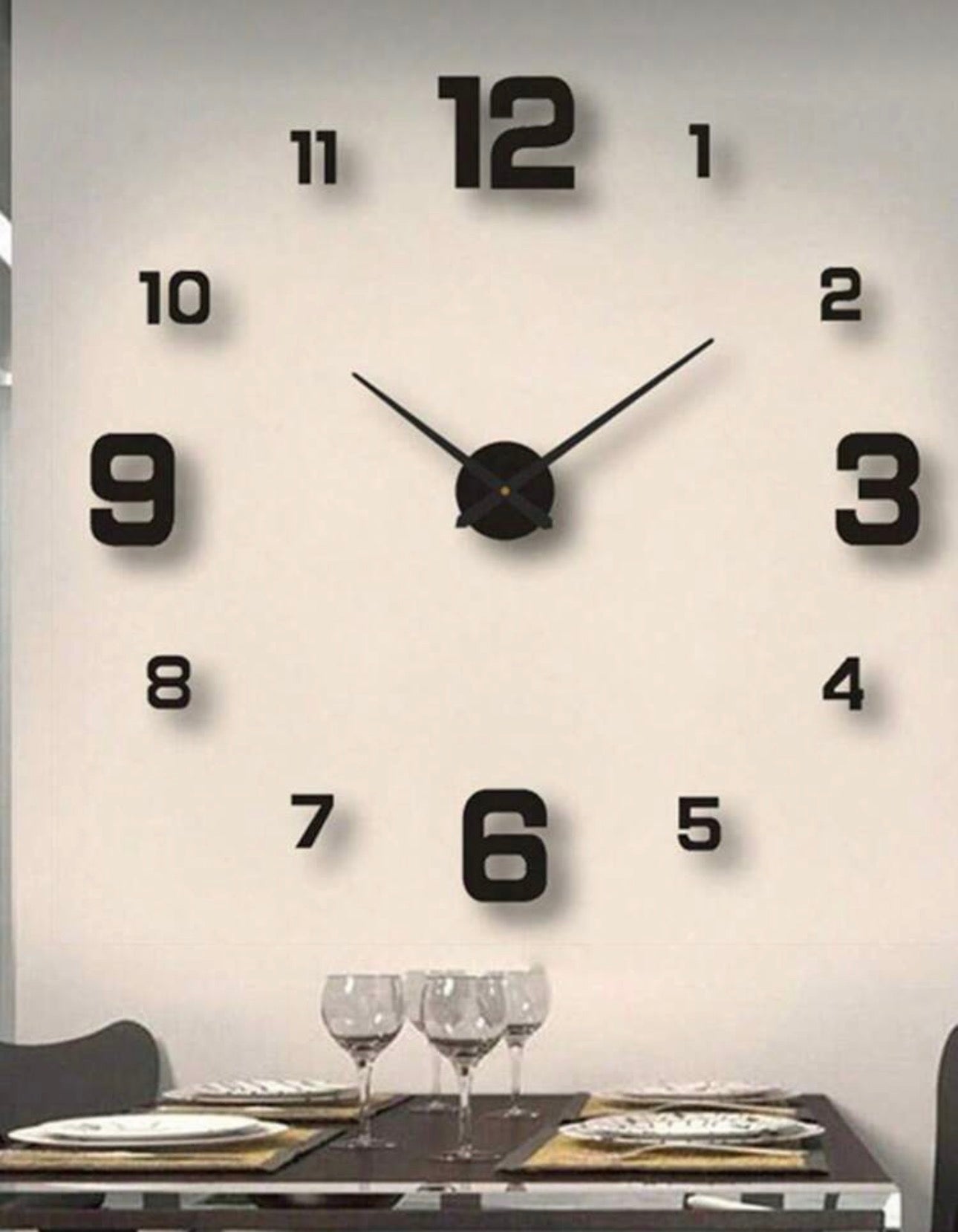 3D Frameless Wall Clock | Modern Minimalist DIY Installati