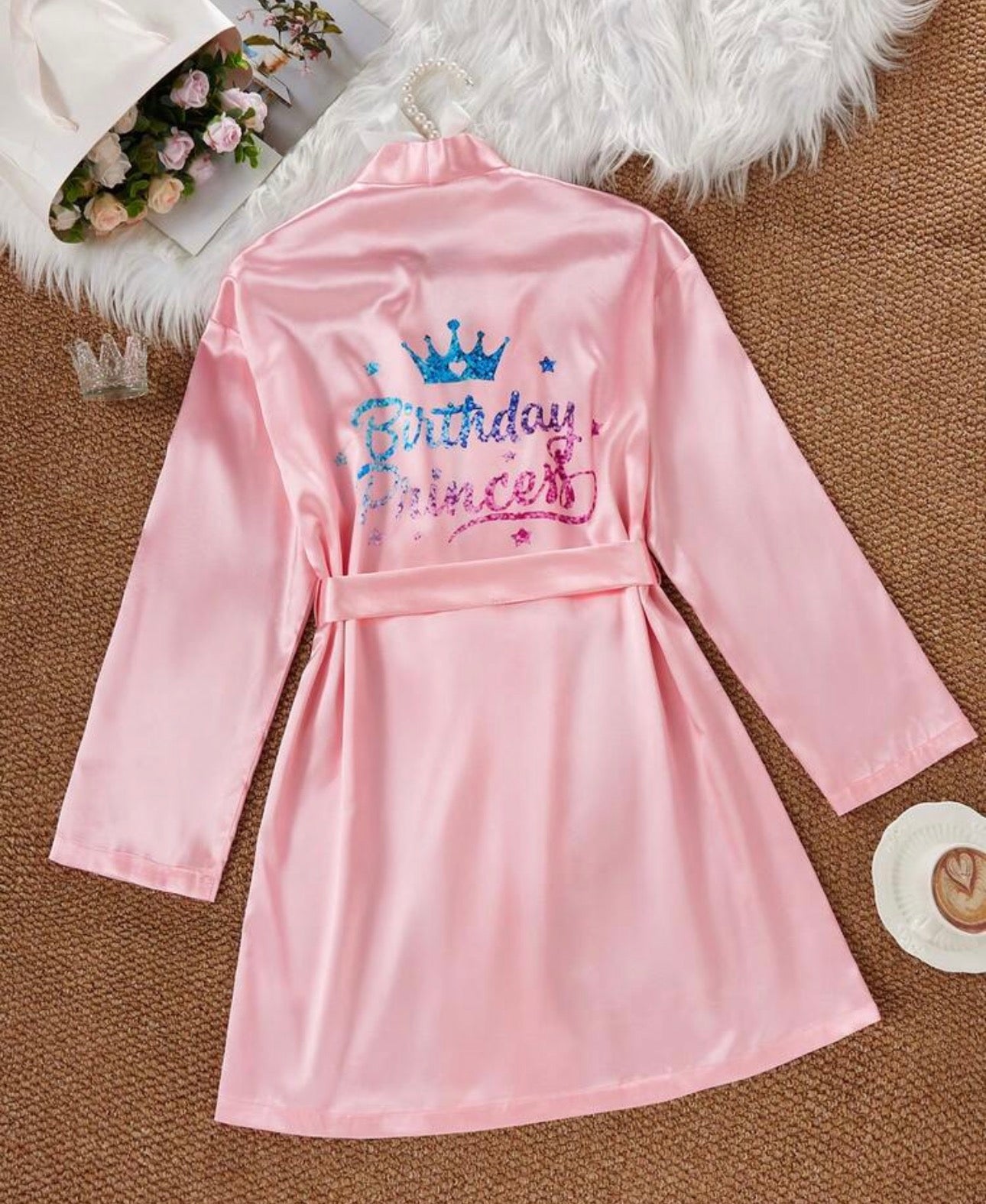 Birthday Princess Satin Robe