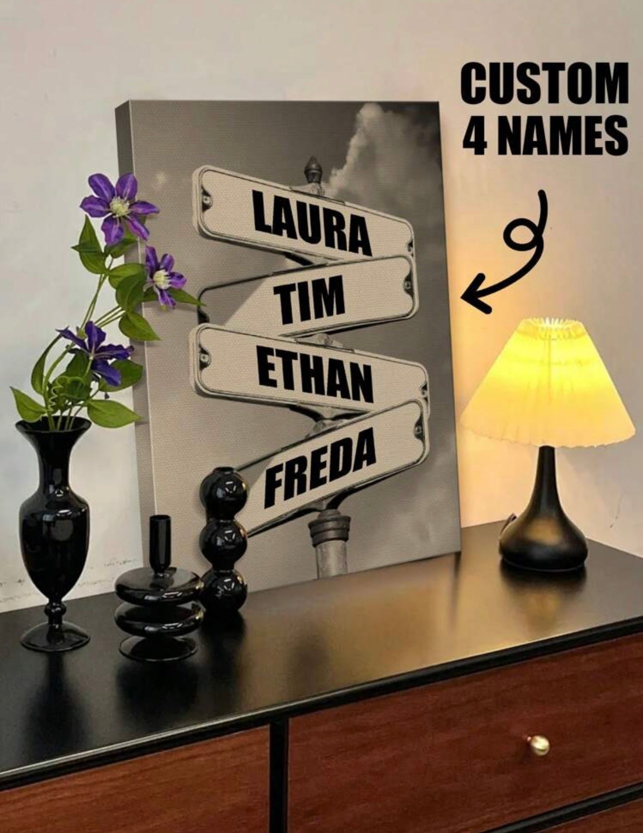 Family Street Sign Canvas