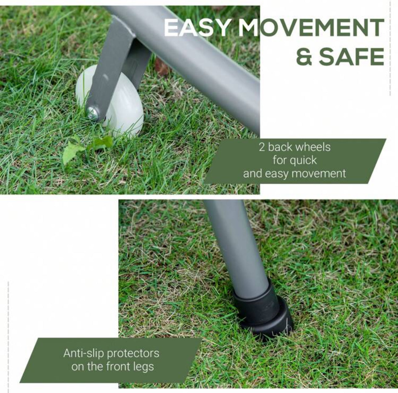 Double Hammock Sun-lounger With Canopy