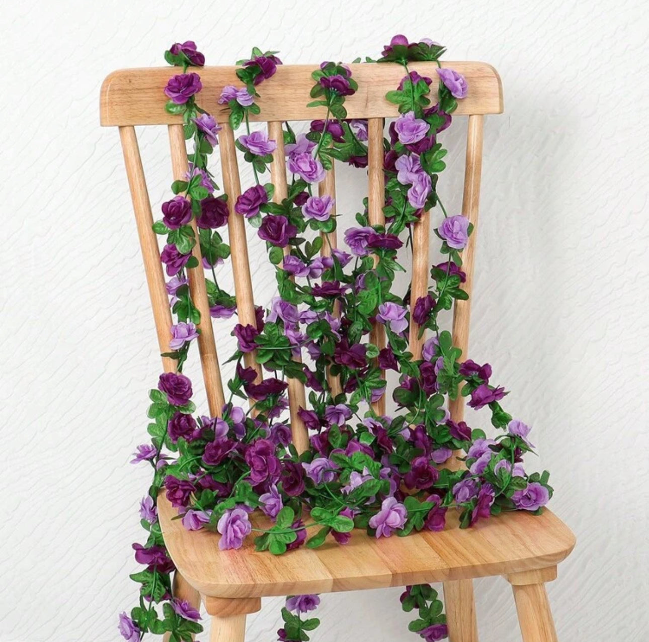 5 Piece Purple Artificial Flower Garland