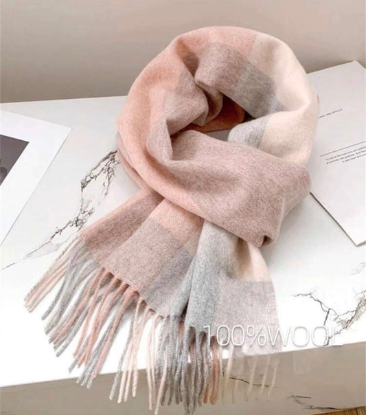 100% Wool Plaid Scarf