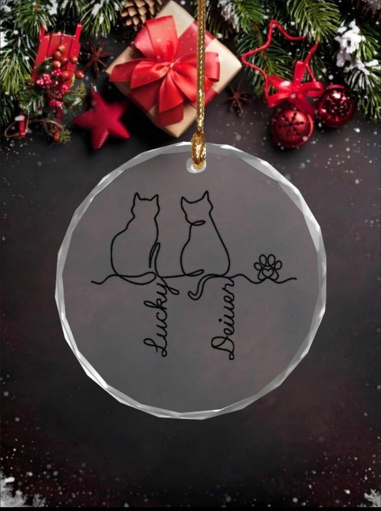 Fur Babies Outline Bauble
