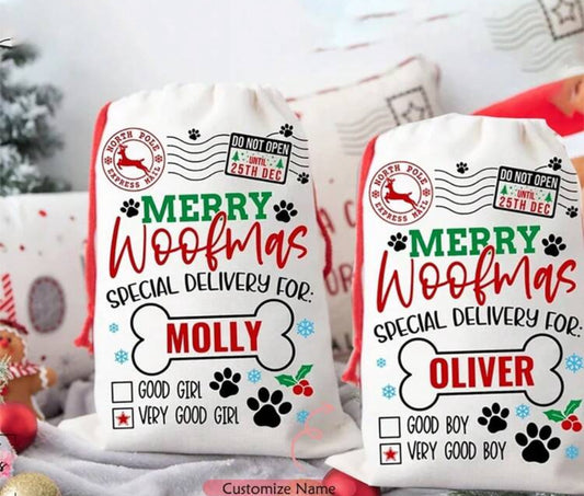 Merry Woofmas Christmas Sack