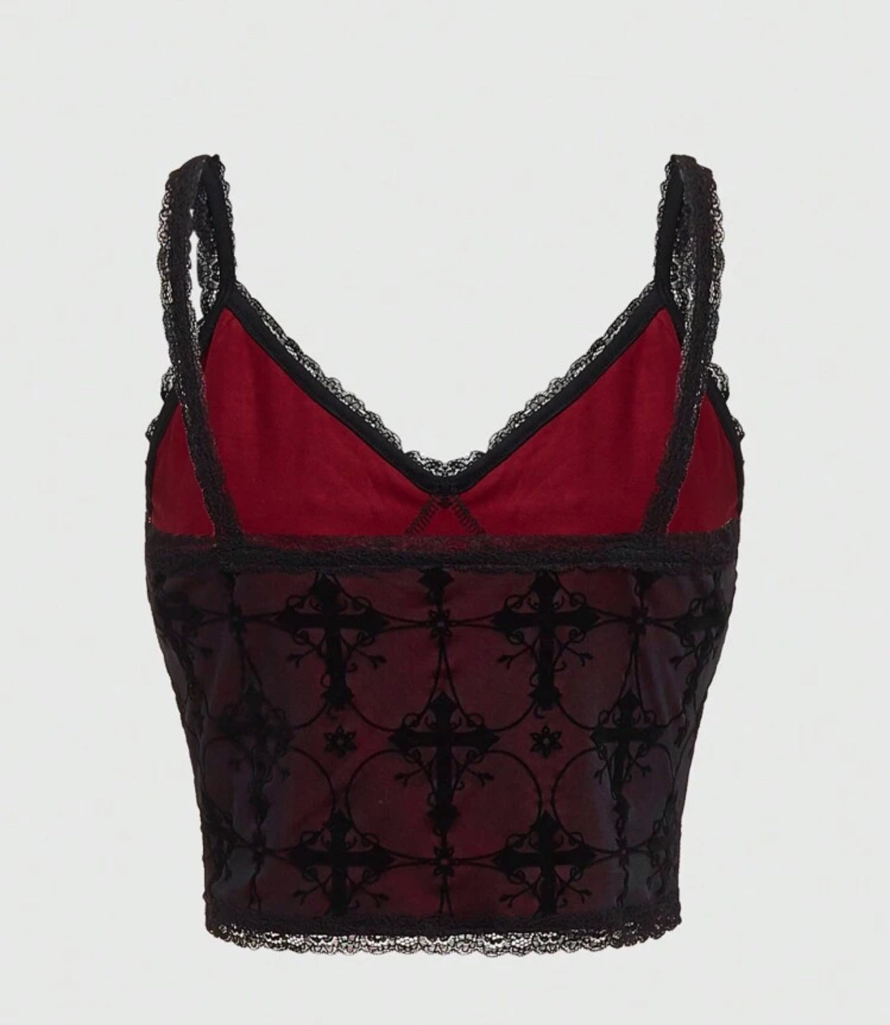 Goth Cross Mesh Cami