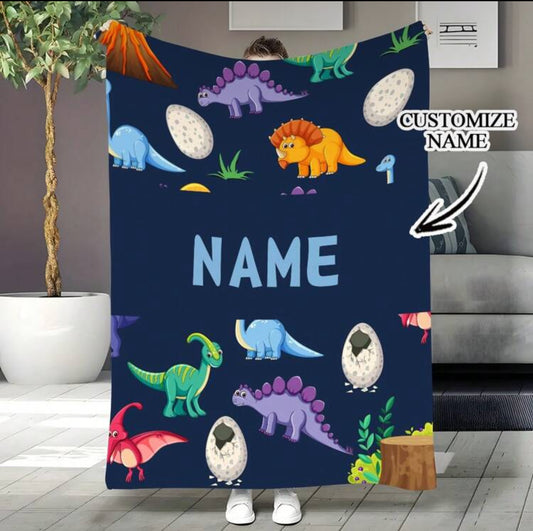 Personalised Dinosaur Blanket