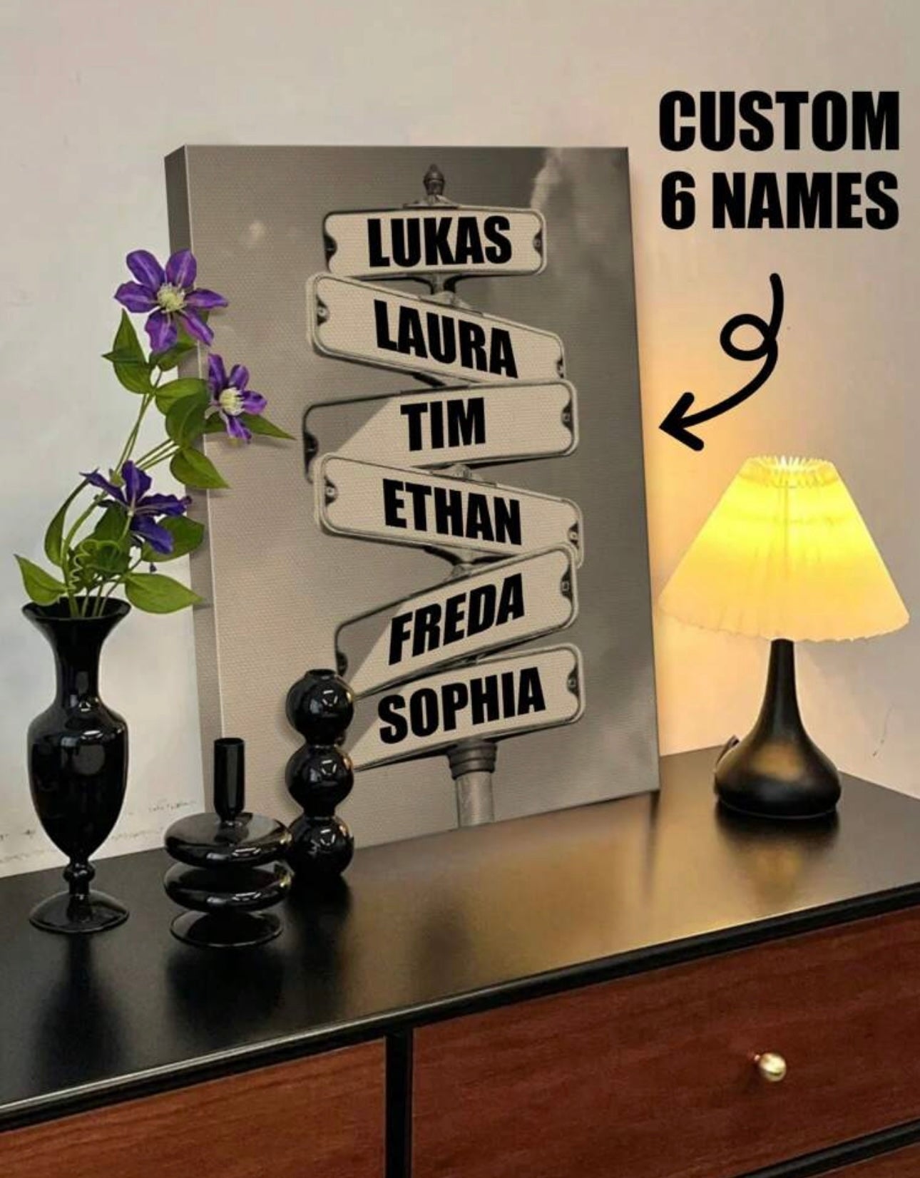 Family Street Sign Canvas