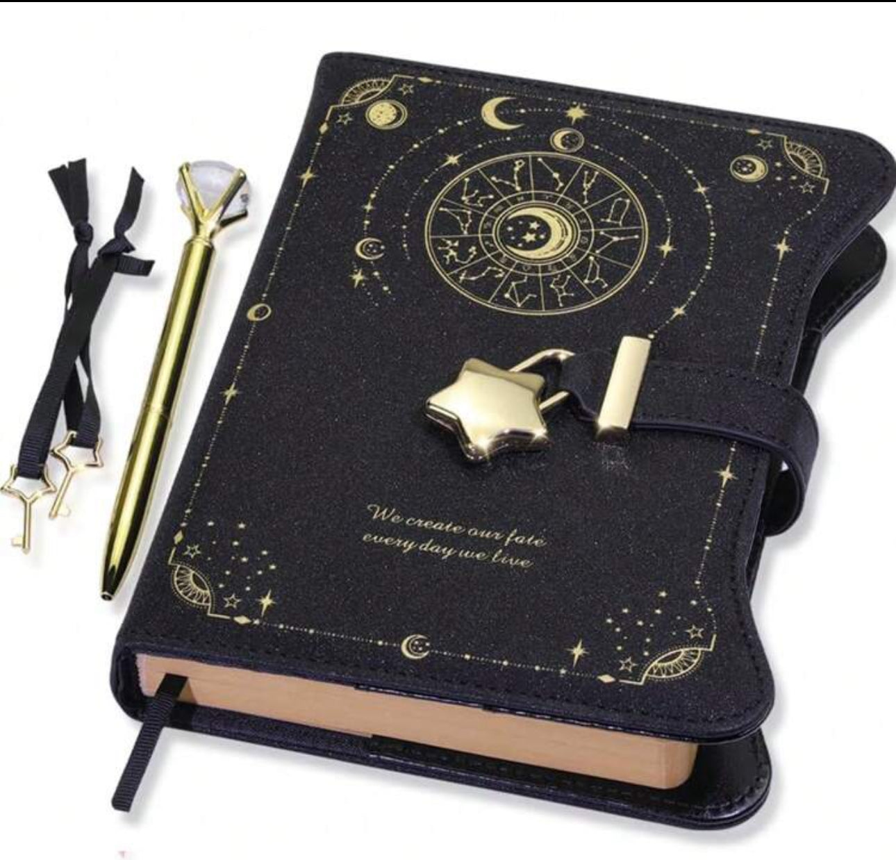 Black Celestial Journal and Pen Set