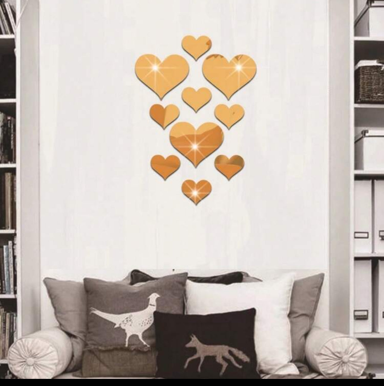 Heart Mirror Wall Stickers