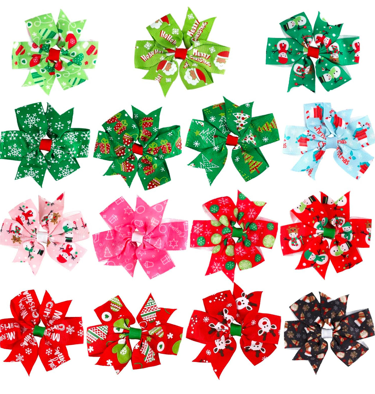 15 pieces Christmas Hair Bows