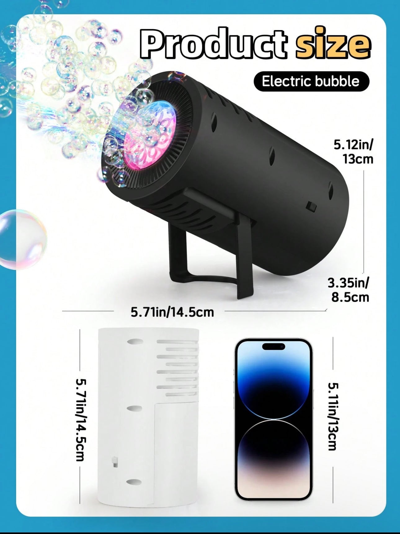 10 Hole Handheld Bubble Machine