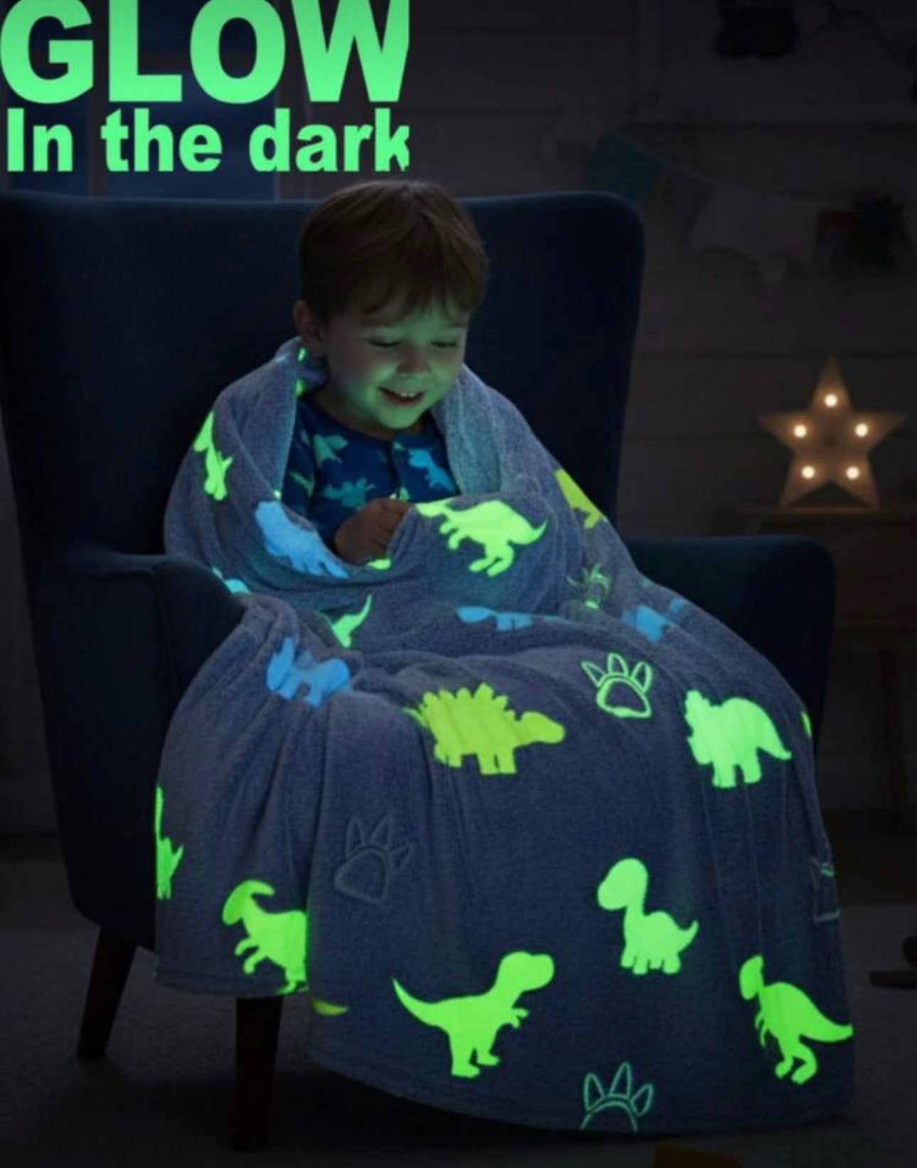 Glow In The Dark Dinosaur Blanket