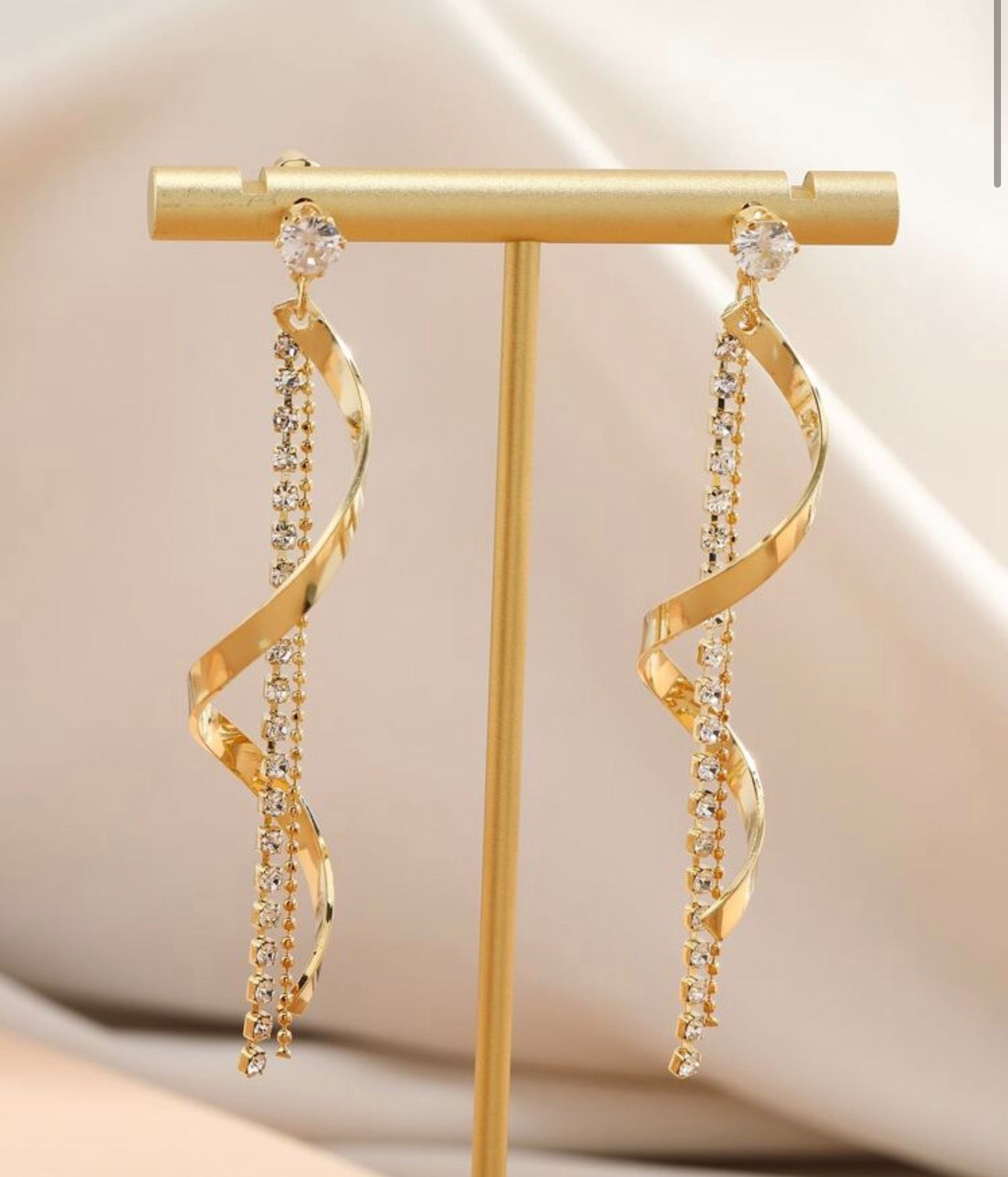 Gold Spiral Earrings