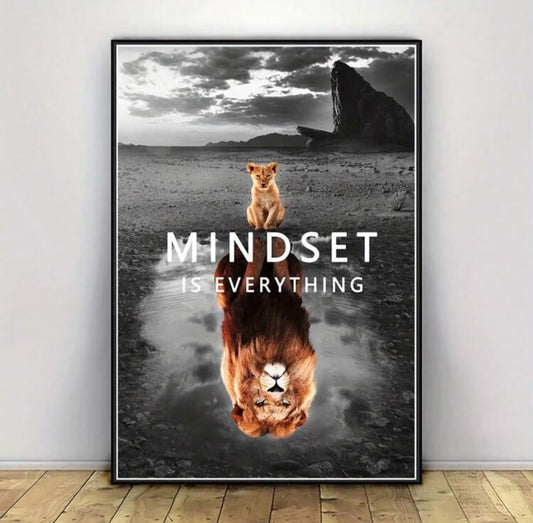 Unframed Mindset Is Everything Wall Art