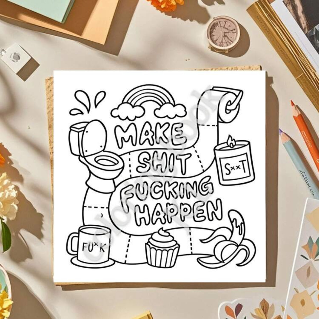 Swear Word Colouring Book