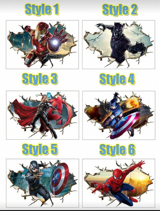 Large Marvel 3D Wall Stickers