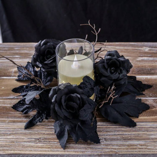 Halloween Candlestick Wreath Centrepiece