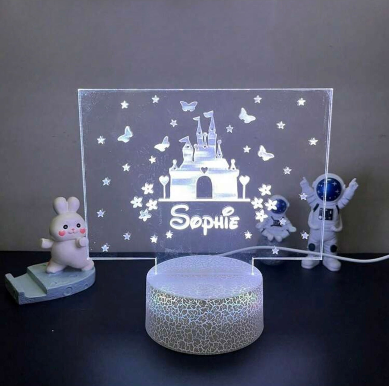 Girls Personalised Castle Light