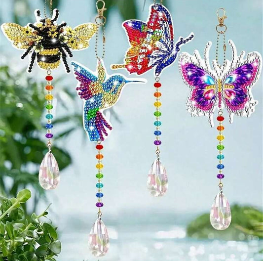 4 Piece Diamond Painting Suncatcher Set