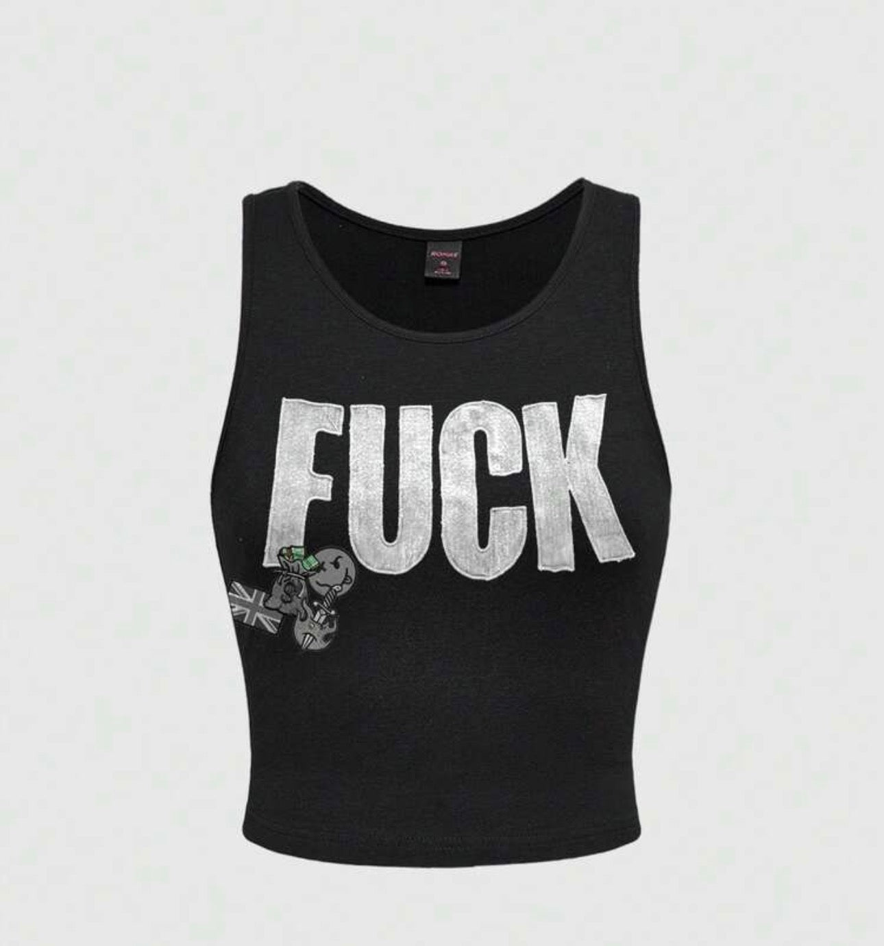 The F*ck Graphic Cropped Tank