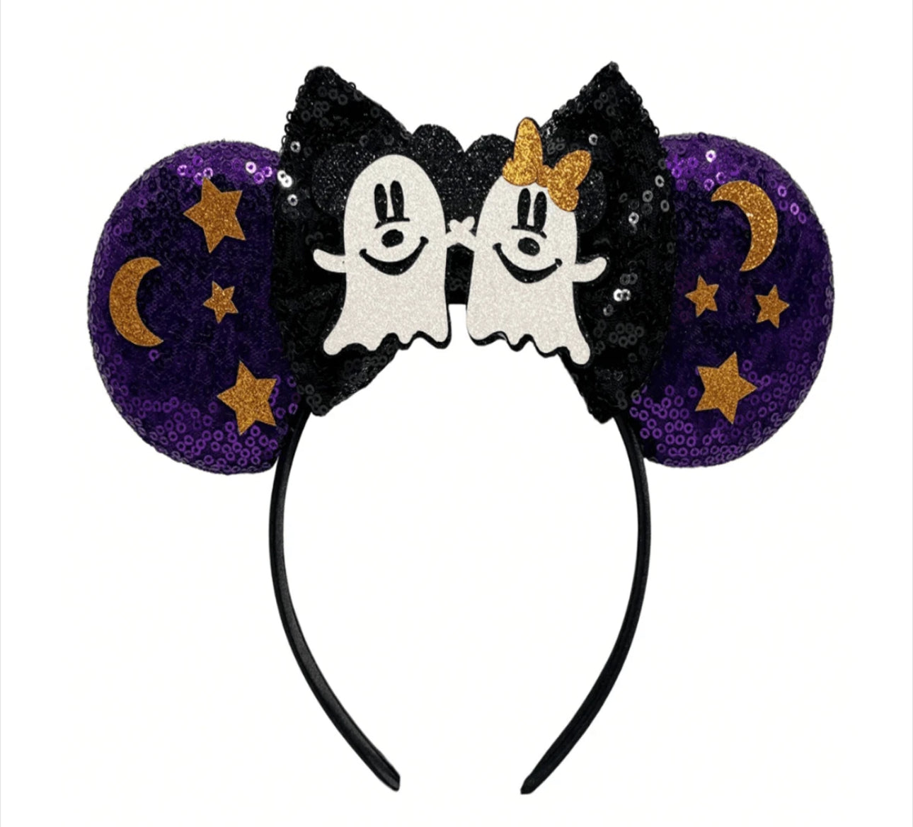 Minnie Mouse Halloween Ghost Ears Headband