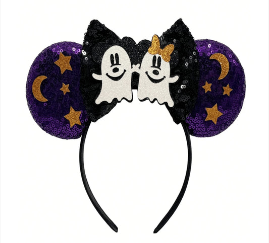 Minnie Mouse Halloween Ghost Ears Headband