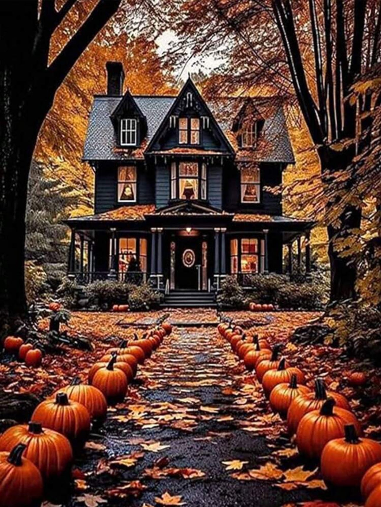 Halloween Haunted House Diamond Painting