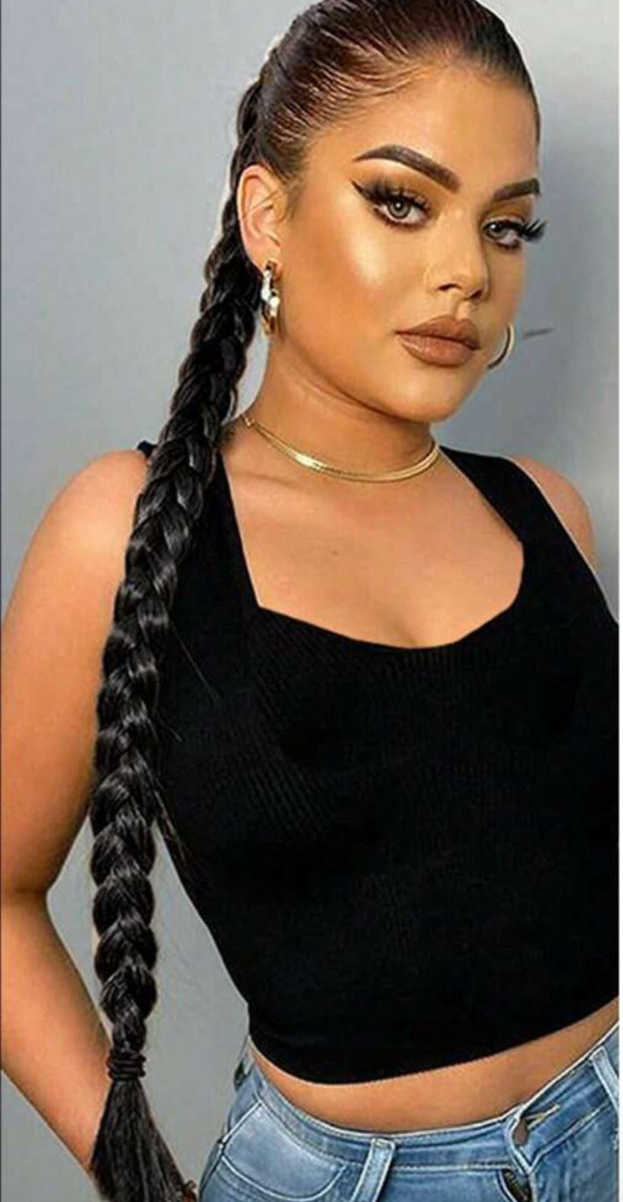 1 Piece 24 Inch Braided Bobble Hairstyle