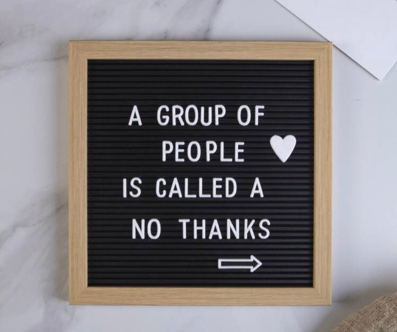 A Group Of People Is Called A No Thanks Sign
