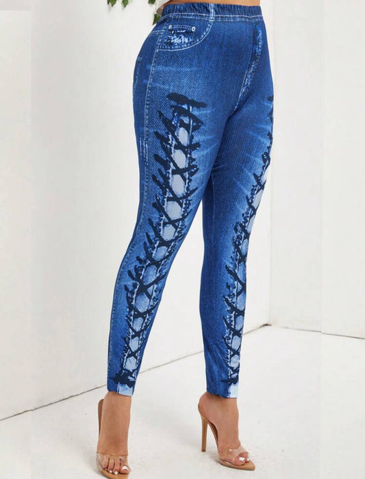 High waisted Print Jeggings