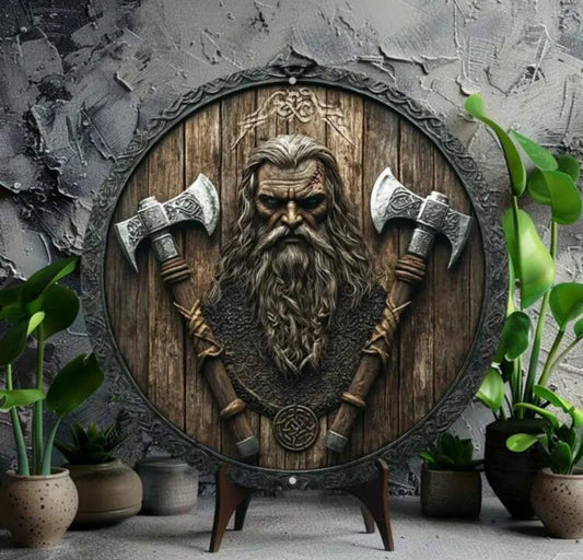 Viking Shield Metal Wall Sign