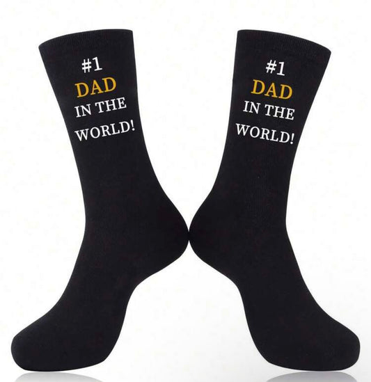 Number 1 Dad In The World Socks