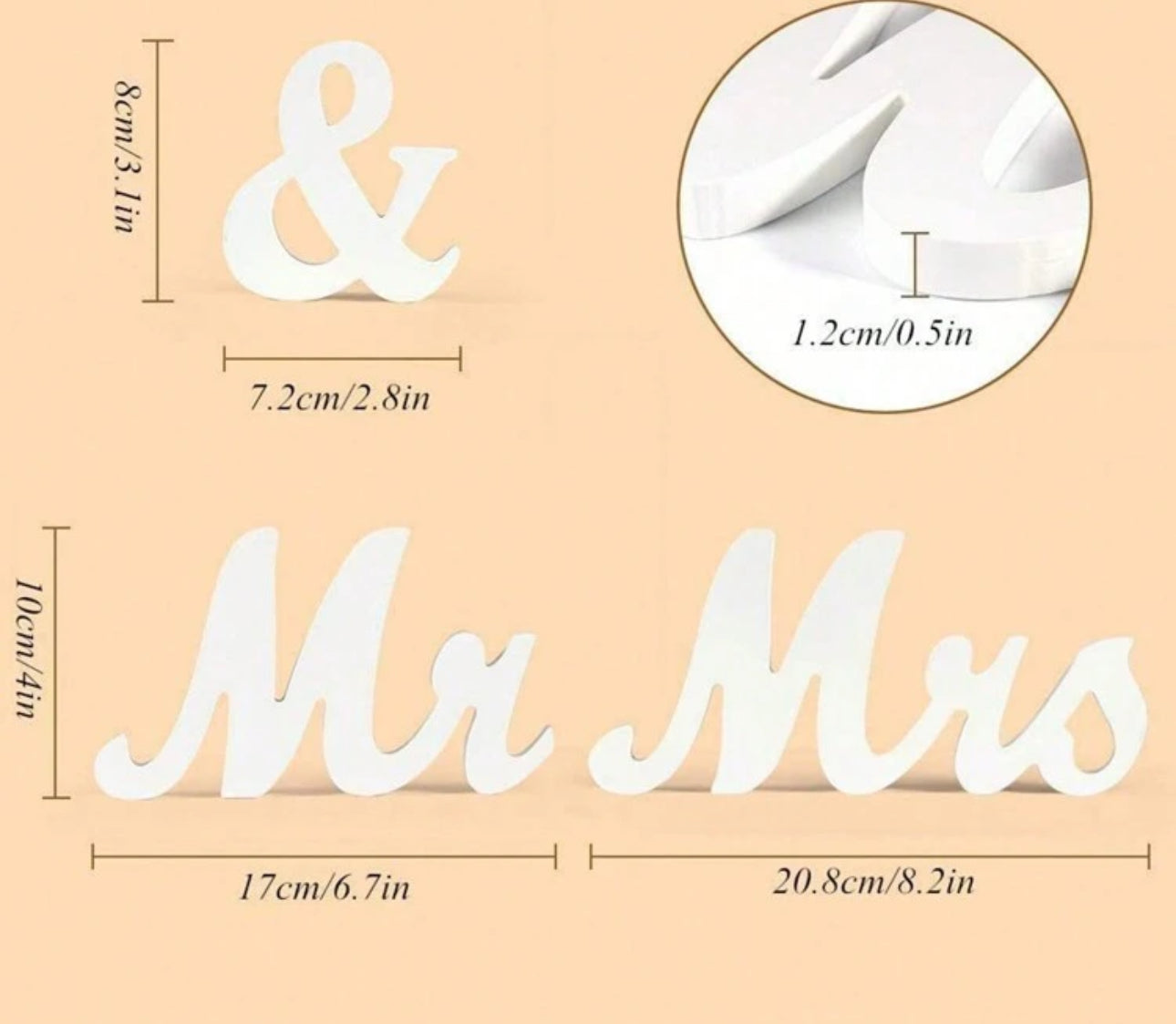 Mr & Mrs Wedding Table Sign
