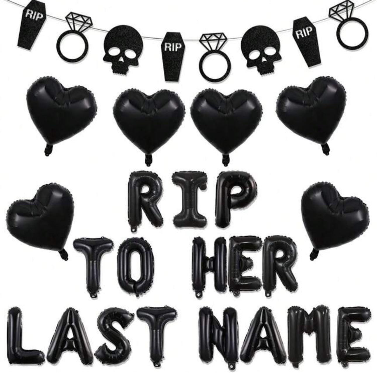 RIP To Her Last Name 23 Piece Balloon Set