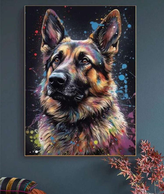German Shepherd Diamond Art