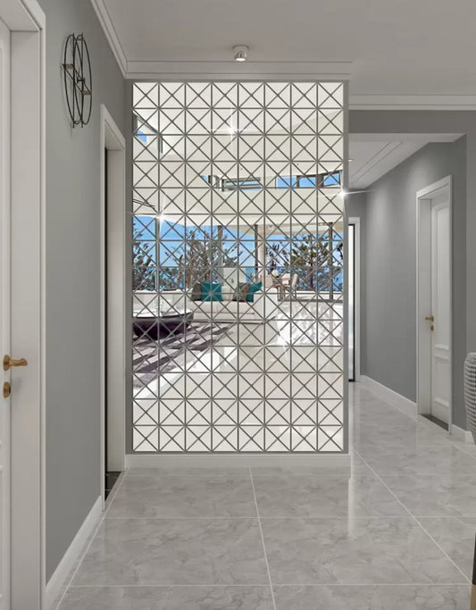 100 Triangle Mirror Wall Stickers