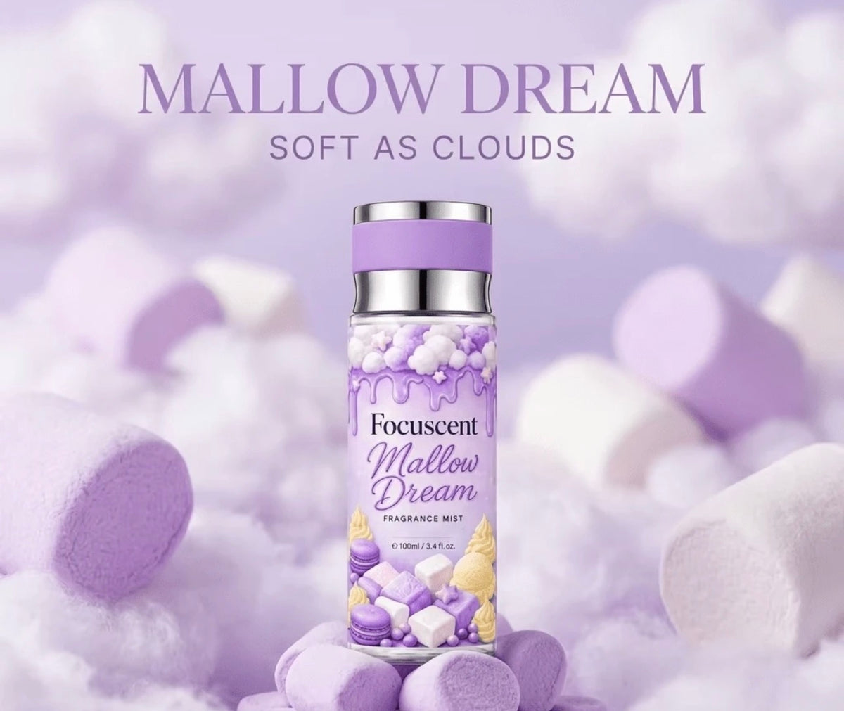 Focuscent Dessert-Inspired Body Mist & Fragrance Spray