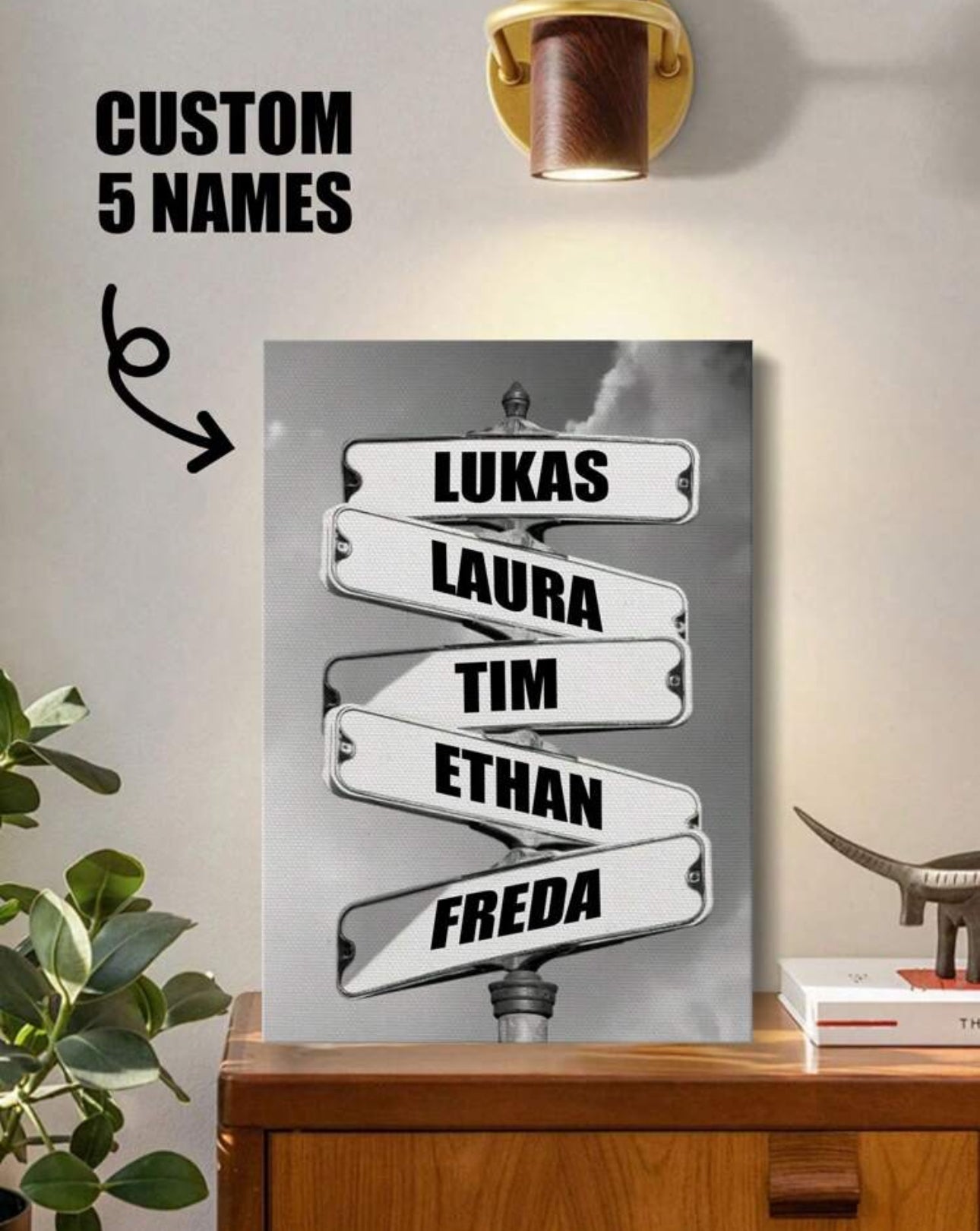 Family Street Sign Canvas