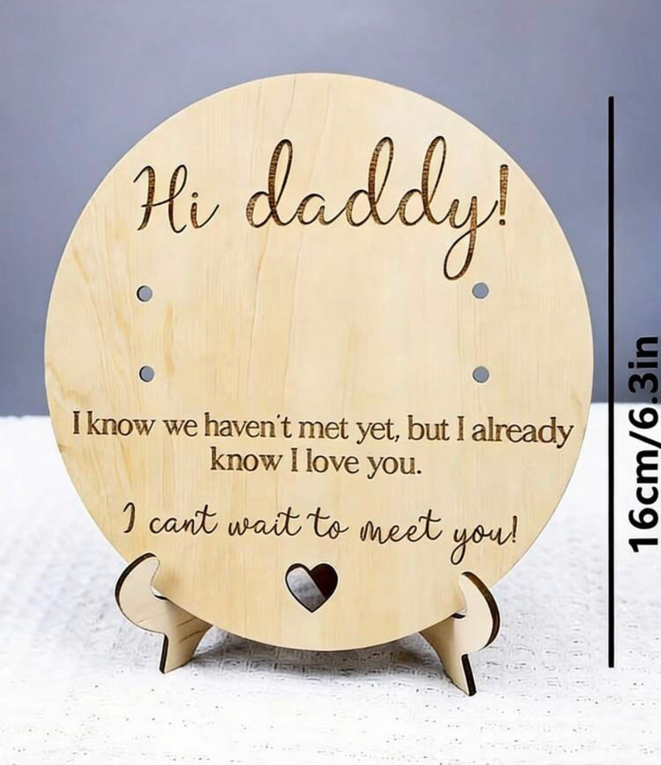 Wooden Pregnancy Announcement Keepsake Plaque