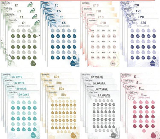 32 Pieces Money Saving Teardrop Challenge