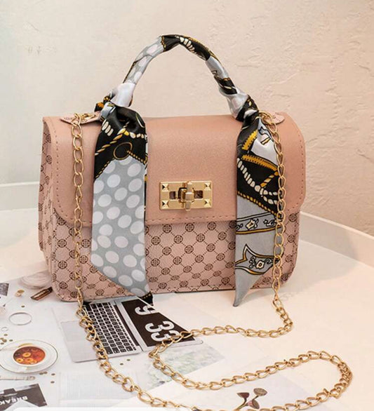 Mini Scarf Bag With Chain Strap