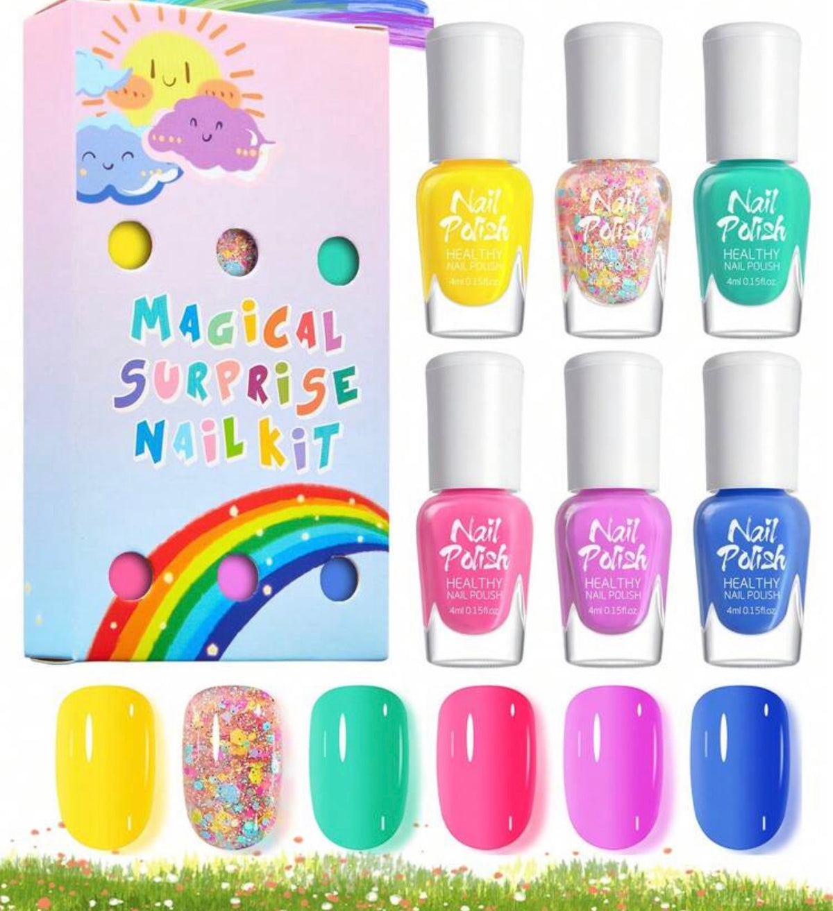 6 Piece Magical Surprise Kids Nail Kit
